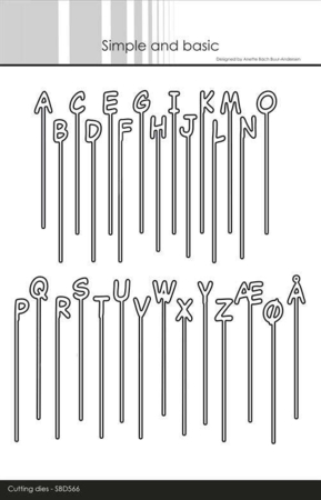 Simple and Basic die "Alphabet on a stick" SBD566