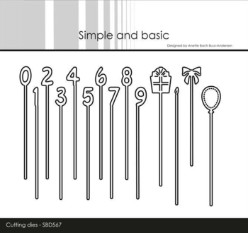 Simple and Basic die "Numbers on a stick" SBD567