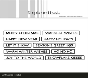 Simple and Basic die "All-in-one Plate - Merry Christmas" SBD575