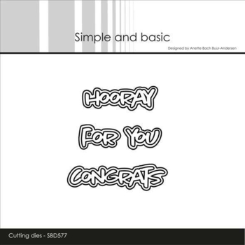 Simple and Basic die "Hooray" SBD577