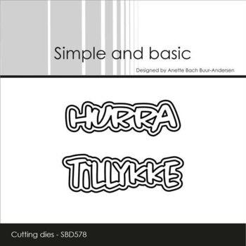 Simple and Basic die "Tillykke" SBD578