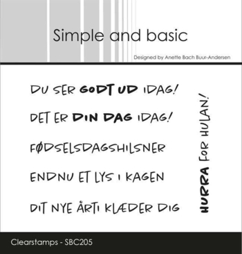 Simple and basic Clearstamp "Hurra" SBC205