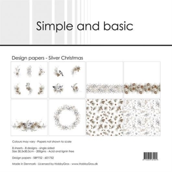 Simple and Basic Design Papers "Silver Christmas" SBP752