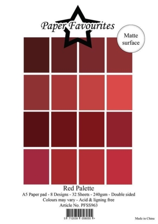 Paper Favourites Paper Pack "Solid Colours - Red Palette" PFSS963