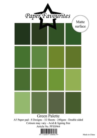 Paper Favourites Paper Pack "Solid Colours - Green Palette" PFSS964