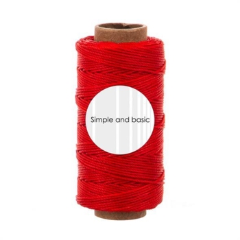 Simple and basic Polyester Thread 50m "Bright red" SBA708