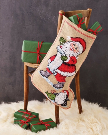 broderi Julesok, 37x60cm