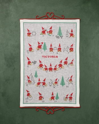broderi julekalender 48x71cm, Nisser Julekalender