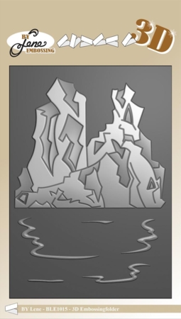 By Lene 3D Embossingfolder "Ice landscape" BLE1015