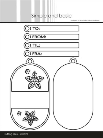 Simple and Basic die "Decorative oval tags" SBD591