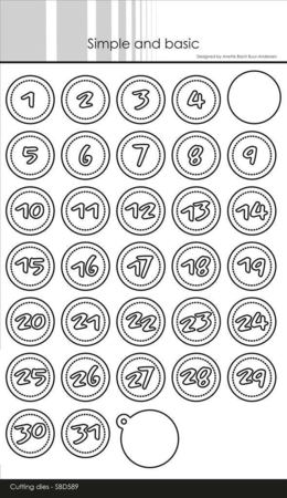 Simple and Basic die "Numbers in a circle" SBD589