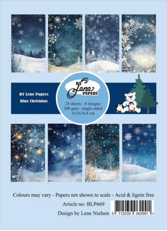 BY Lene Paperpad "Blue Christmas" A6, BLP669