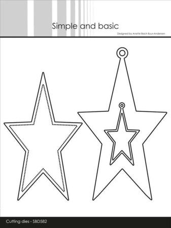 Simple and Basic die "Oblong Stars w/tag #1" SBD582