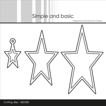 Simple and Basic die "Oblong Stars w/tag #2" SBD583