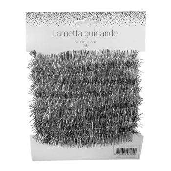 Lametta, Guirlande, sølv, 2cm x 5m