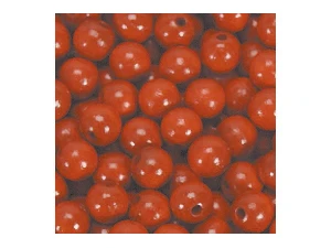 Træperler, rød, 20mm, 10stk.