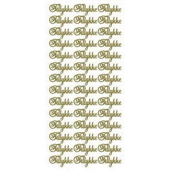Sticker 3438 Tillykke guld