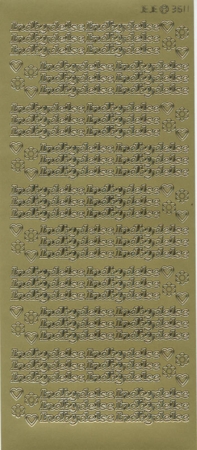 Sticker Indbydelse 3611 guld