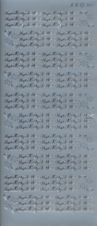 Sticker Indbydelse 3611 sølv