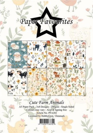 Paper Favourites Paper Pack "Cute Farm Animals" PFA202