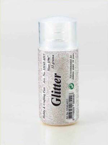 Glitter drys fint perlemor hvid 15g