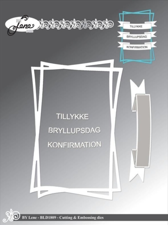 BY Lene Dies "Rectangle w/texts" BLD1809