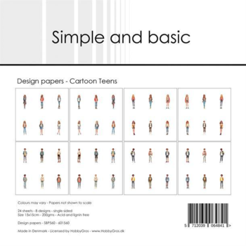 Simple and Basic Design Papers "Cartoon Teens" SBP560