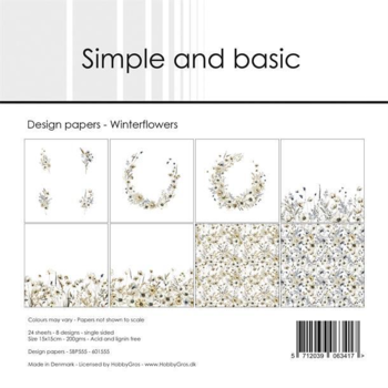 Simple and Basic Design Papers "Winterflowers" SBP555