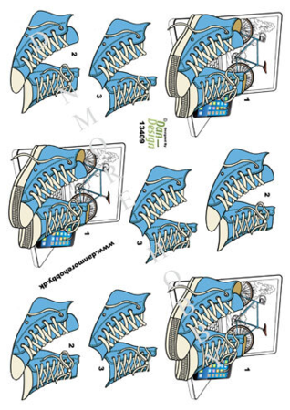 3D ark Dan-Design Converse blå