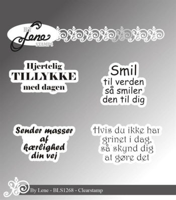 BY Lene Clearstamp "Danske tekster" BLS1268