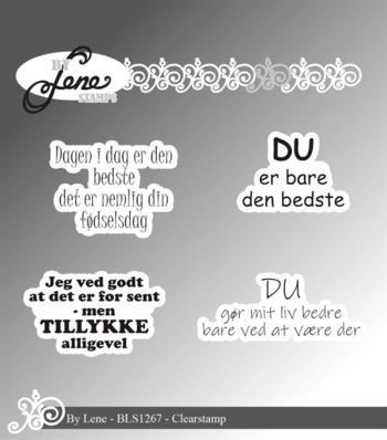 BY Lene Clearstamp "Danske tekster" BLS1267