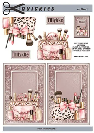 3D ark Quickies Taske med makeup