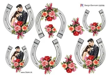 3D ark HM-design Brudepar i hestesko