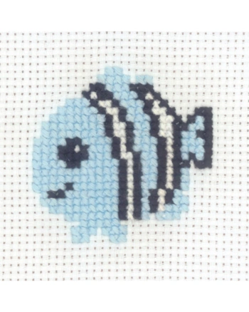 Børnebroderi fisk 8x8cm