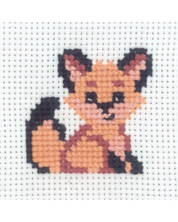 Børnebroderi ræv 8x8cm