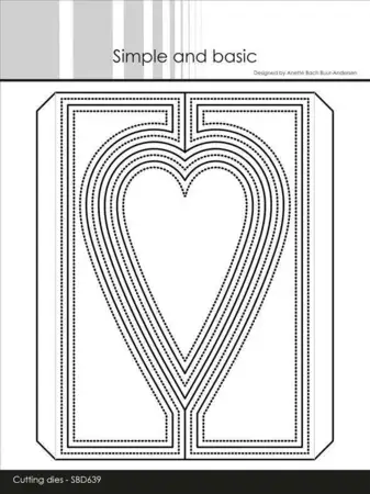 Simple and Basic die "A6 Heartshaped Gatefold" SBD639