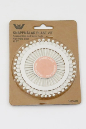 Nipsenåle perlemor 40stk.