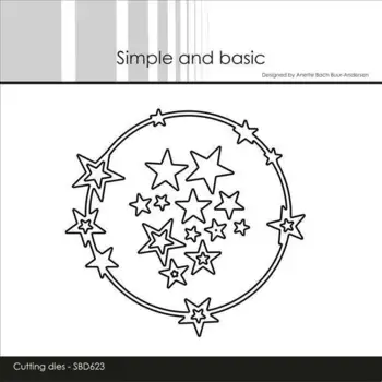 Simple and Basic die "Ring with stars" SBD623