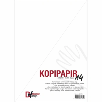 Kopipapir 80gr. snehvid, 20ark