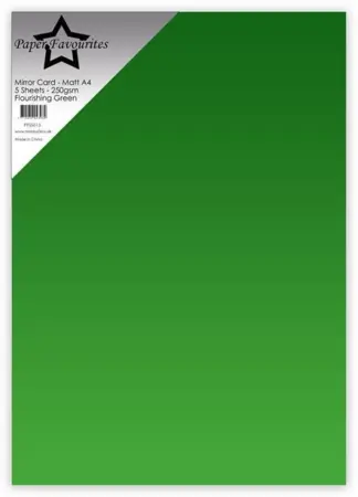 Paper Favourites Mirror Card Matt "Flourishing Green" PFSS015
