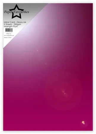 Paper Favourites Mirror Card Glossy "Midnight Plum" PFSS112