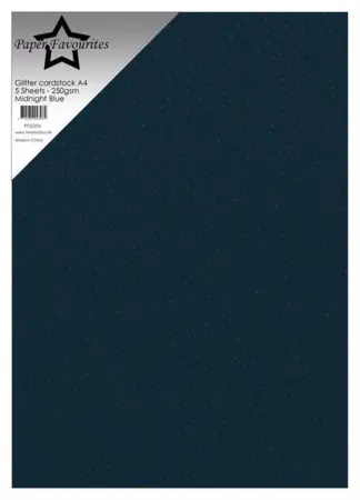 Paper Favourites Glitter Cardstock "Midnight Blue" PFSS206