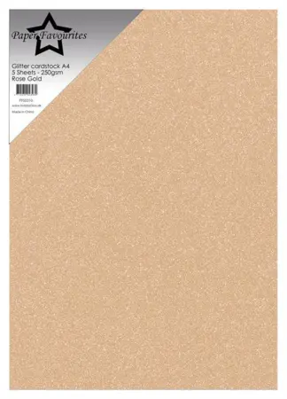 Paper Favourites Glitter Cardstock "Rose Gold" PFSS210