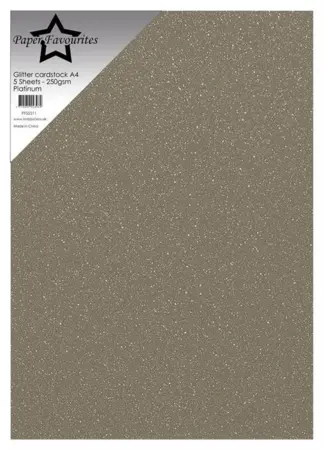 Paper Favourites Glitter Cardstock "Platinum" PFSS211