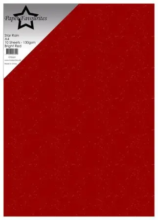Paper Favourites Star Rain "Bright Red" PFSS601