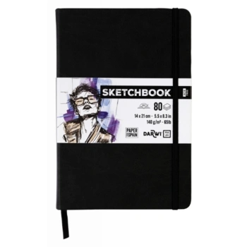 SKETCHBOOK 14X21cm, 80blade 140g sort