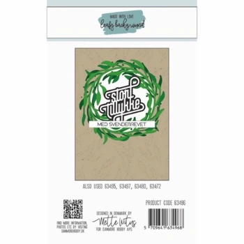 Dies Made With Love Leafy background