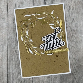 Dies Made With Love Leafy background