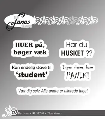 BY Lene Clearstamp "Danske tekster" BLS1270