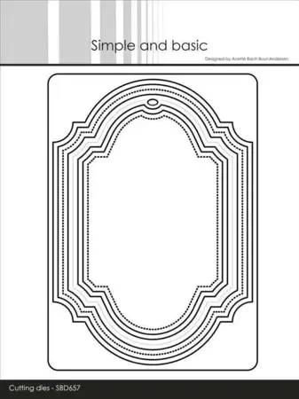 Simple and Basic dies "Decorative frames and tag with add" SBD657